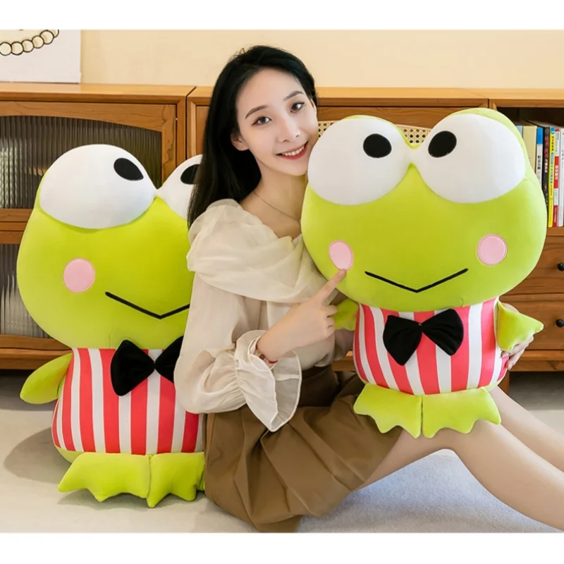

Sanrio Kero Kero Keroppi 20/40/50 см плюшевая игрушка милый джентльмен лягушка с большими глазами плюшевые мягкие подушки Kero Keroppi мягкий подарок