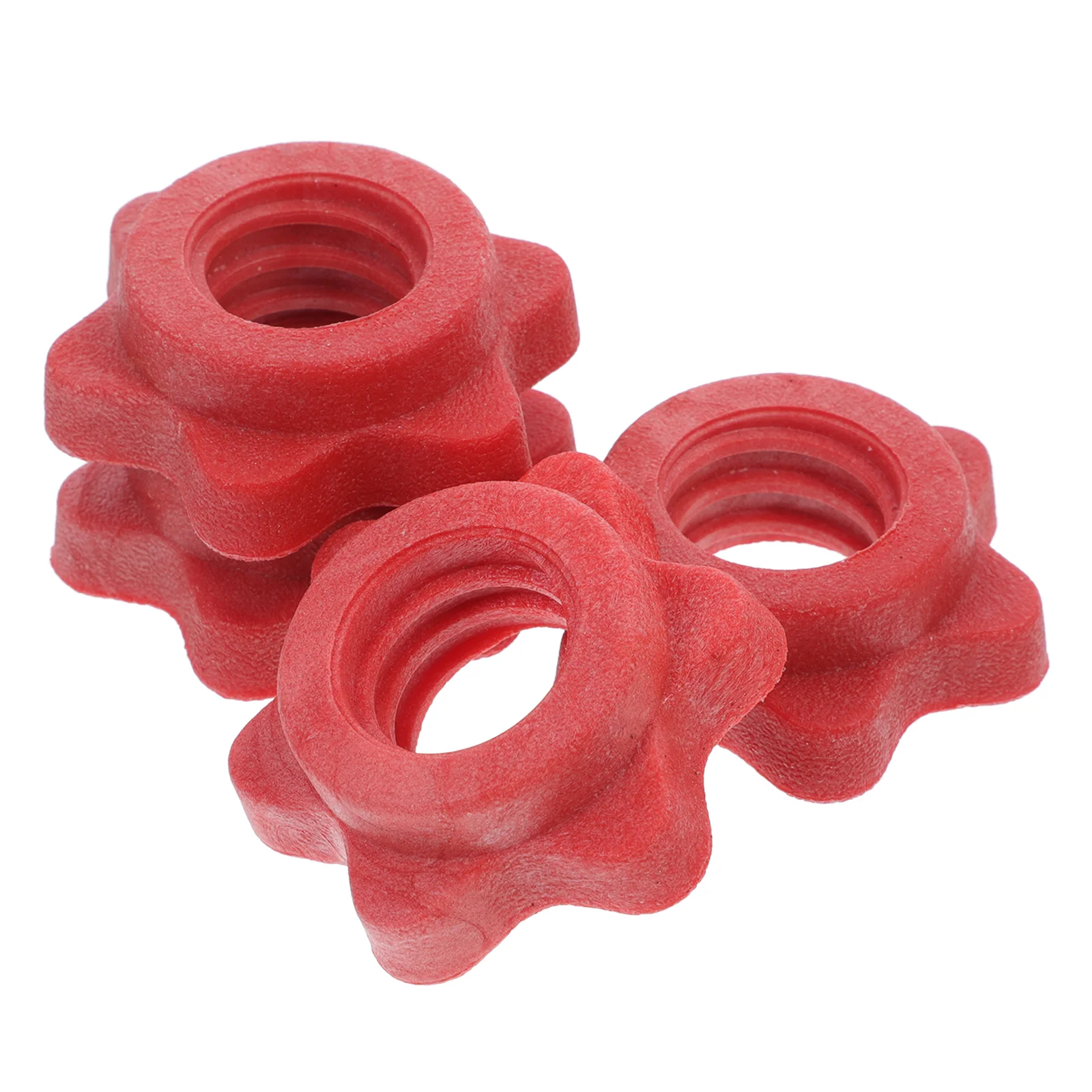 

4 Pcs Hex Nuts Dumbbell Anti Fitness Equipment Universal Bars Sturdy Plastic Clasp Longevity Easy Install Remove