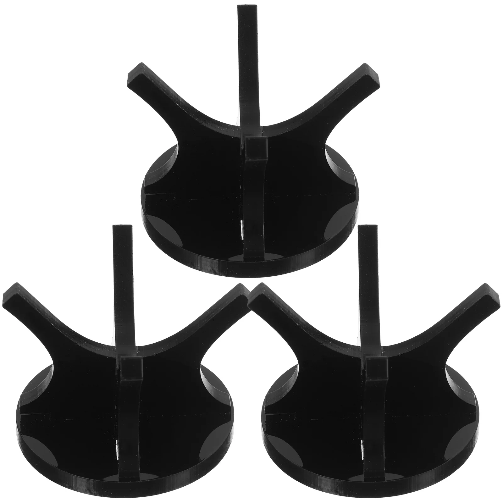 

3 Pcs Black Baseball Bracket Acrylic Desktop St Display Holder Small Ball St Reusable Multi Function Sports Decor