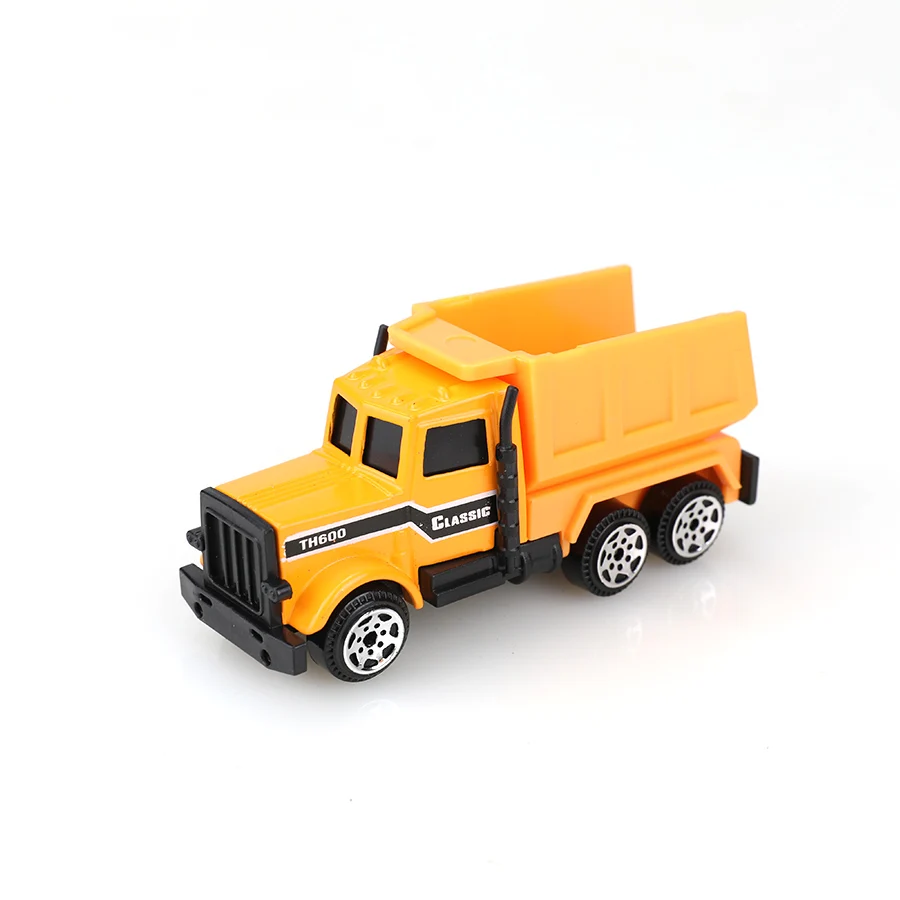 (Boxed) 1/64 Mini-Baugahrzeug-Druckguss-Spielzeugset, 6-teilig, Metalldruckguss, Jungenspielzeug, Schiebemodell, kein Rückzug.