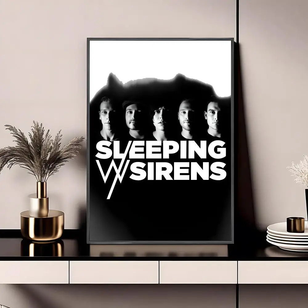S-Sleeping With Sirens Painting Calligraphy Paper Print Home Living Room Bedroom Entrance Bar Cafe Art Decorative Paintings