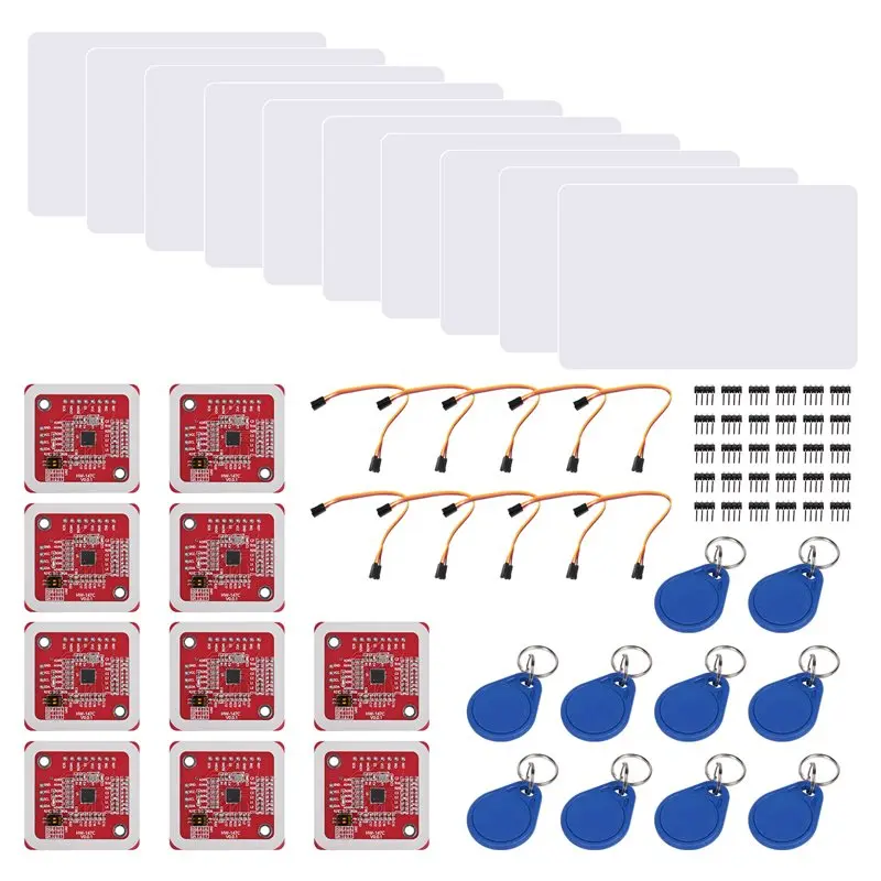 

FFYY-10PCS PN532 RFID Wireless Module V3 User Kits Reader Writer Mode IC S50 Card PCB Attenna I2C IIC SPI HSU