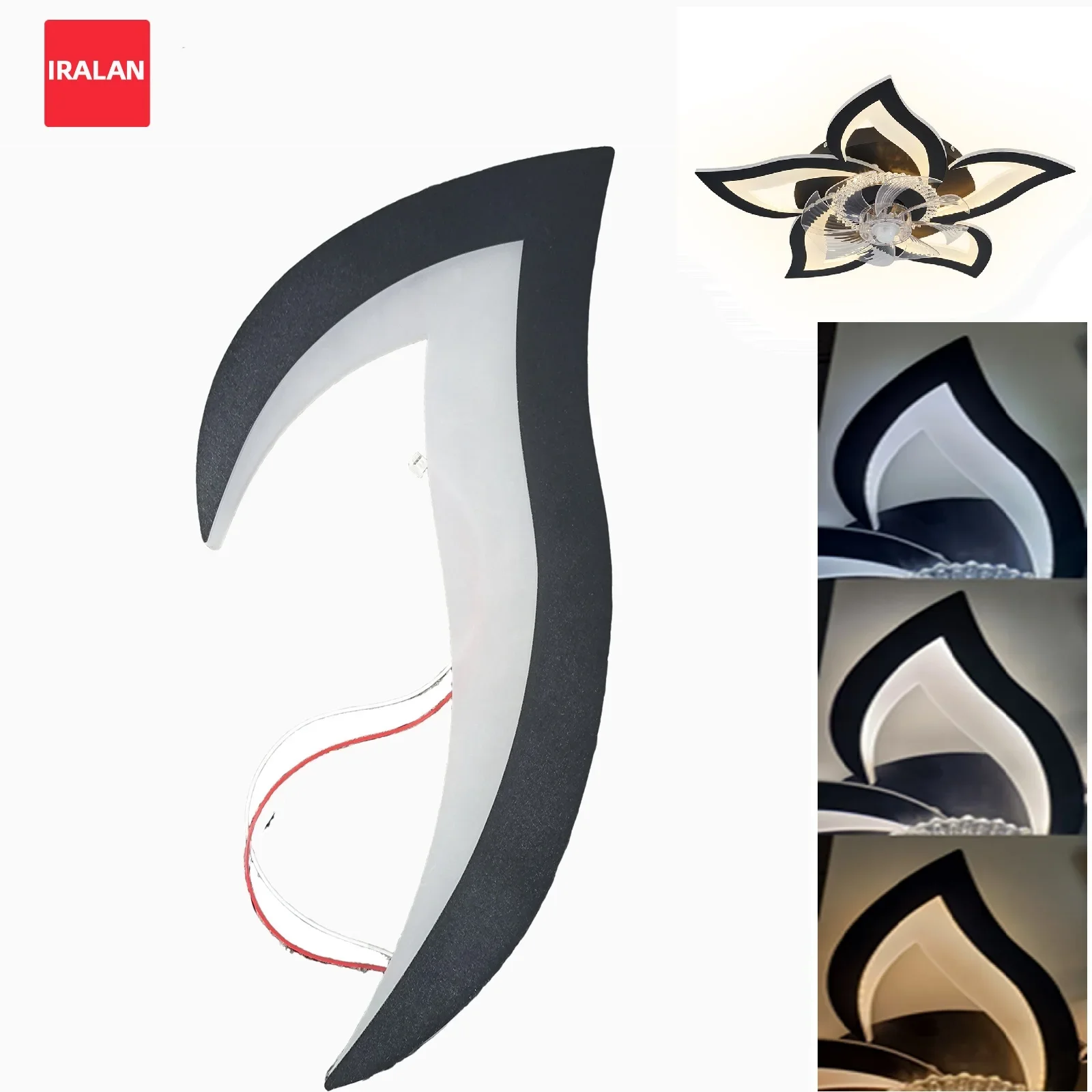 IRALAN Driver en LED-lichtstrips Lotus Fan Light Petal Fan Light Afstandsbediening Power Dimmen Verlichting Transformator Kit 85-265V