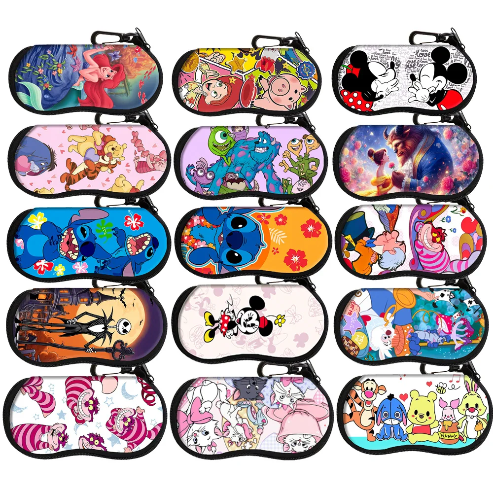 

Cartoon Princess Fabric Glasses Box Zipper Sunglasses Bag Eyeglasses Case Kids Glasses Case Carry Bag Eyewear Accessories
