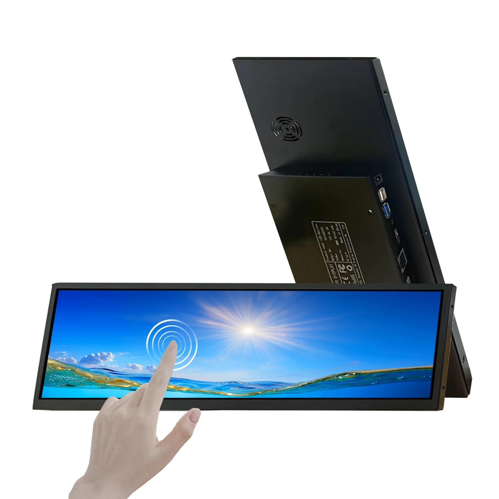 

14.5" 2560x720 Android 11 IPS LCD Touch Monitor ,Dual Speakers,USB AutoPlay,Autoloop
