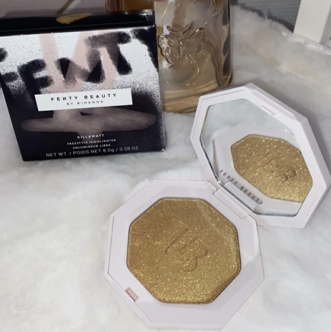 Original coreano brillante mate alto brillo reparación polvo Fenty belleza TROPHY WIFE WATTABRT nacarado brillo resaltador en polvo