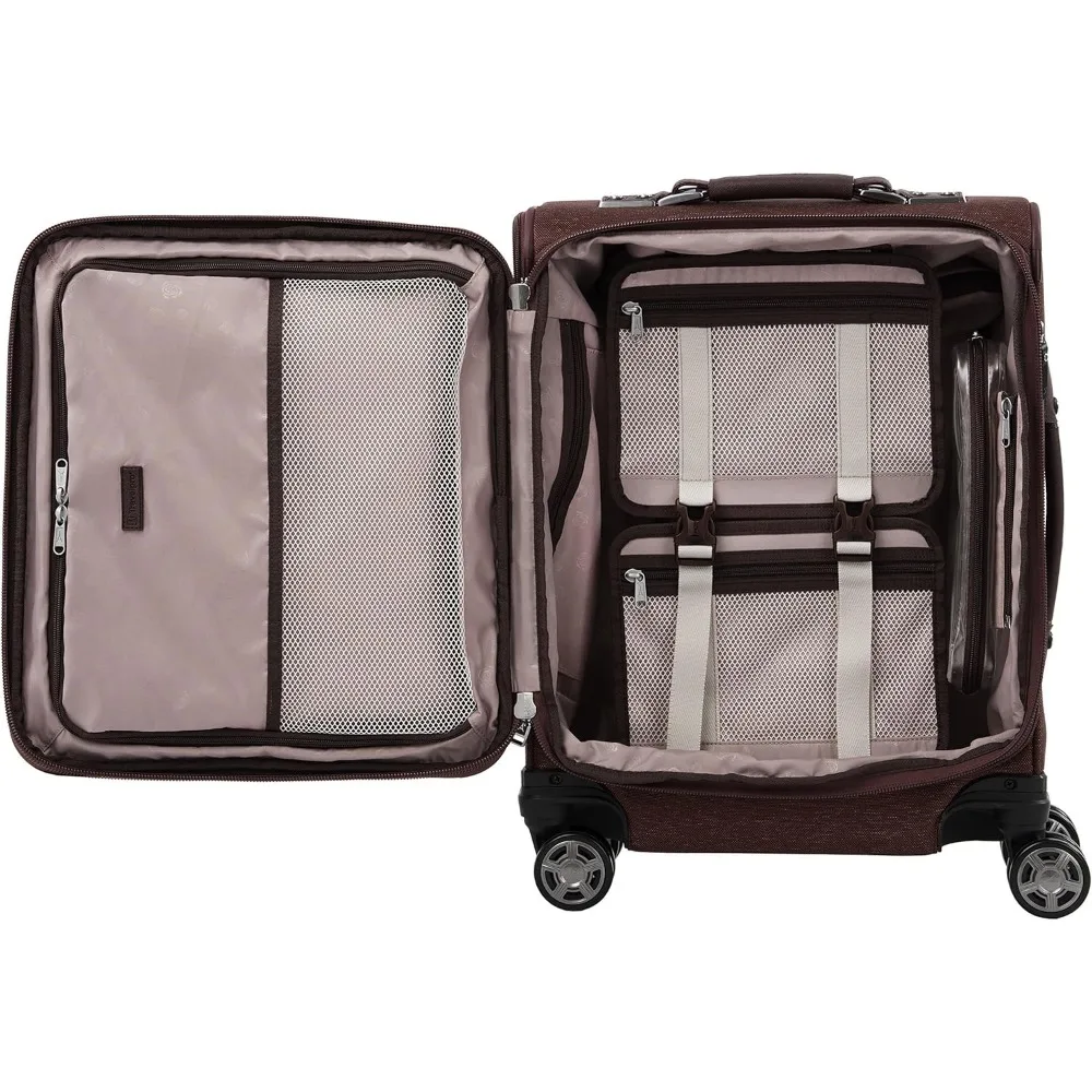 Tas Koper Spinner 8 Roda yang Dapat Diperluas dengan Port USB, Unisex, Ideal untuk Perjalanan Internasional