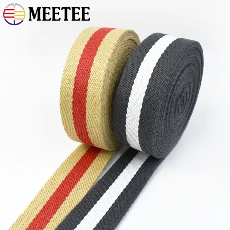 2/5/10Meters 38mm 2.5mm Thick Polyester Cotton Webbing DIY Sewing Jacquard Webbings Ribbons Clothes Bag Straps Hats Tapes