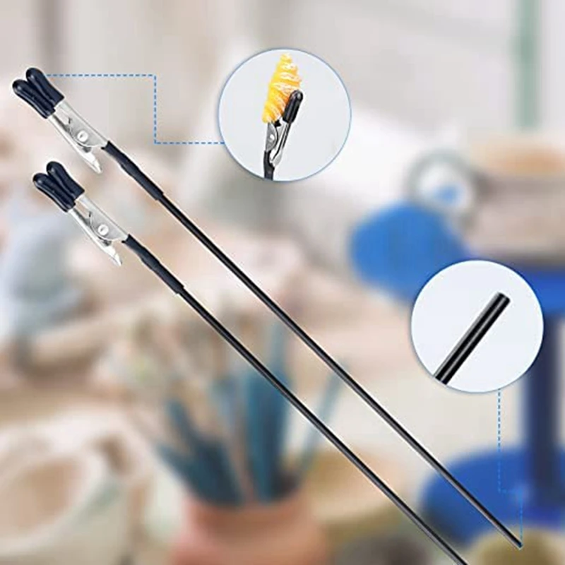 TKOH-45PCS Bastoncini a coccodrillo per verniciatura di modelli e 1 pezzo di spazzola di pulizia per spruzzatura di aerografo per promemoria fotografico di carte fai da te