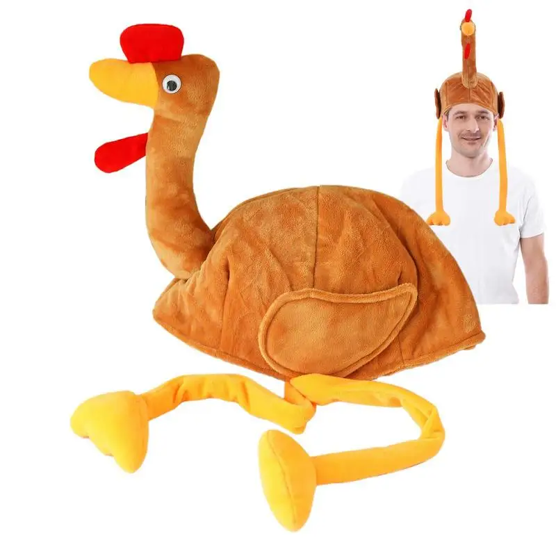 Turkey Hats For Adults Novelty Turkey Hats For Dress-Up Party Thanksgiving Costume Accessory For Christmas Birthday Party Cospla