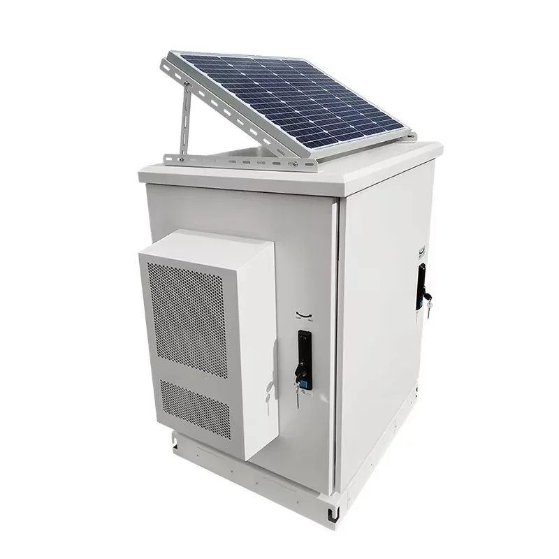 Outdoor Waterproof Enclosure IP55 19 Inch Telecom Cabinet with Solar Power Battery Rack System for Enhanced Security