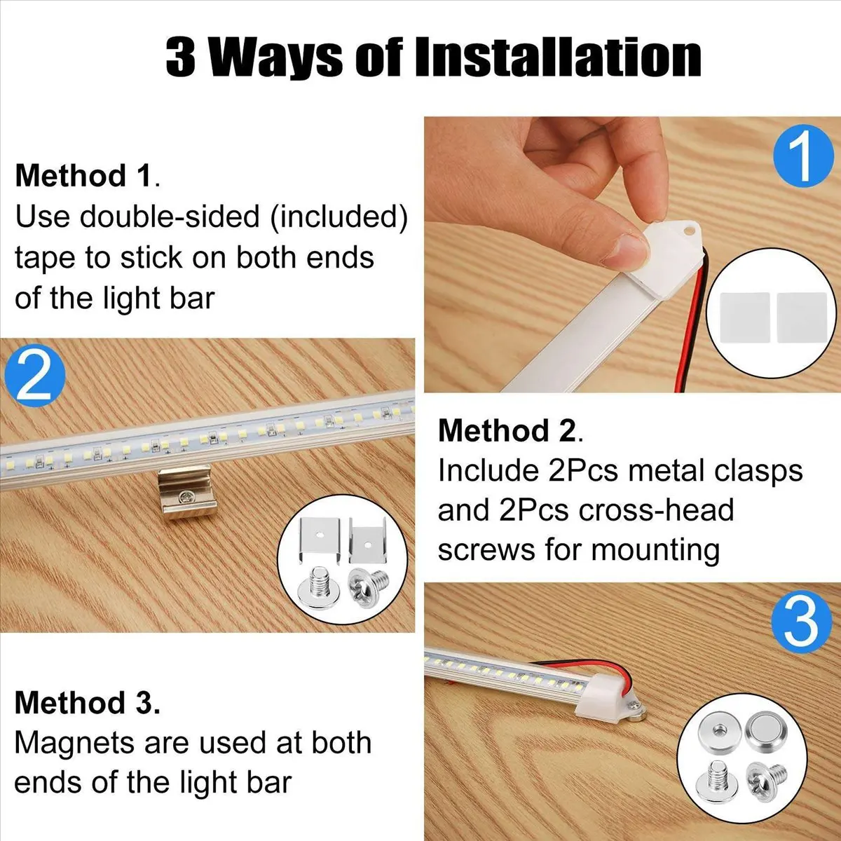 

Верхняя внутренняя светодиодная панель 8x 12 В, 48 светодиодов, полосы света с переключателем и магнитами, 6500 К, белый свет для автомобиля, фургона, автофургона с вилкой стандарта США