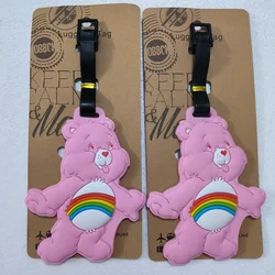 Etiqueta de equipaje de oso de dibujos animados, accesorios de viaje, Maleta, equipaje de embarque, etiqueta portátil, venta al por mayor