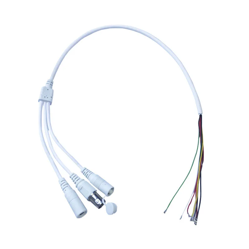 Network Reset Button LAN Cable for IP camera board module DC 2.1mm * 5.5mm RJ45 plug copper Line 0.7m