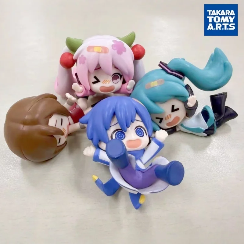 Image of Takara Tomy Arts Hatsune Miku Pink Falling Pose Gashapon Figure Vol 2 Kaito Meiko Mini-Sammlerstück, Desktop-Dekoration, Ornament