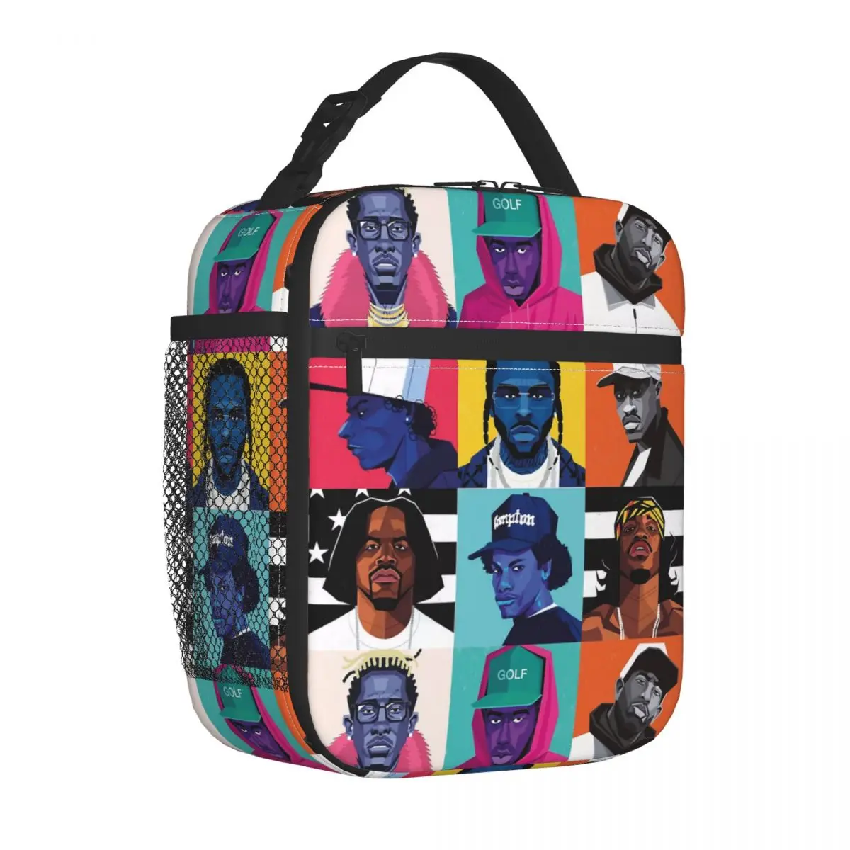 مخصص 2Pac مغني الراب توباك حقيبة الغداء الحرارية برودة معزول علب الاغذية للعمل مكتب نزهة الغذاء حقيبة محمولة الحقائب #2