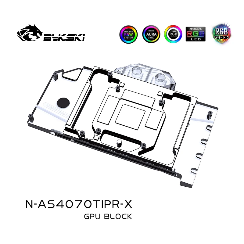 Bykski GPU Water Block Use for ASUS ProArt GeForce RTX4070TI OC Video Card Cooling / Full Cover / Radiator N-AS4070TIPR-X