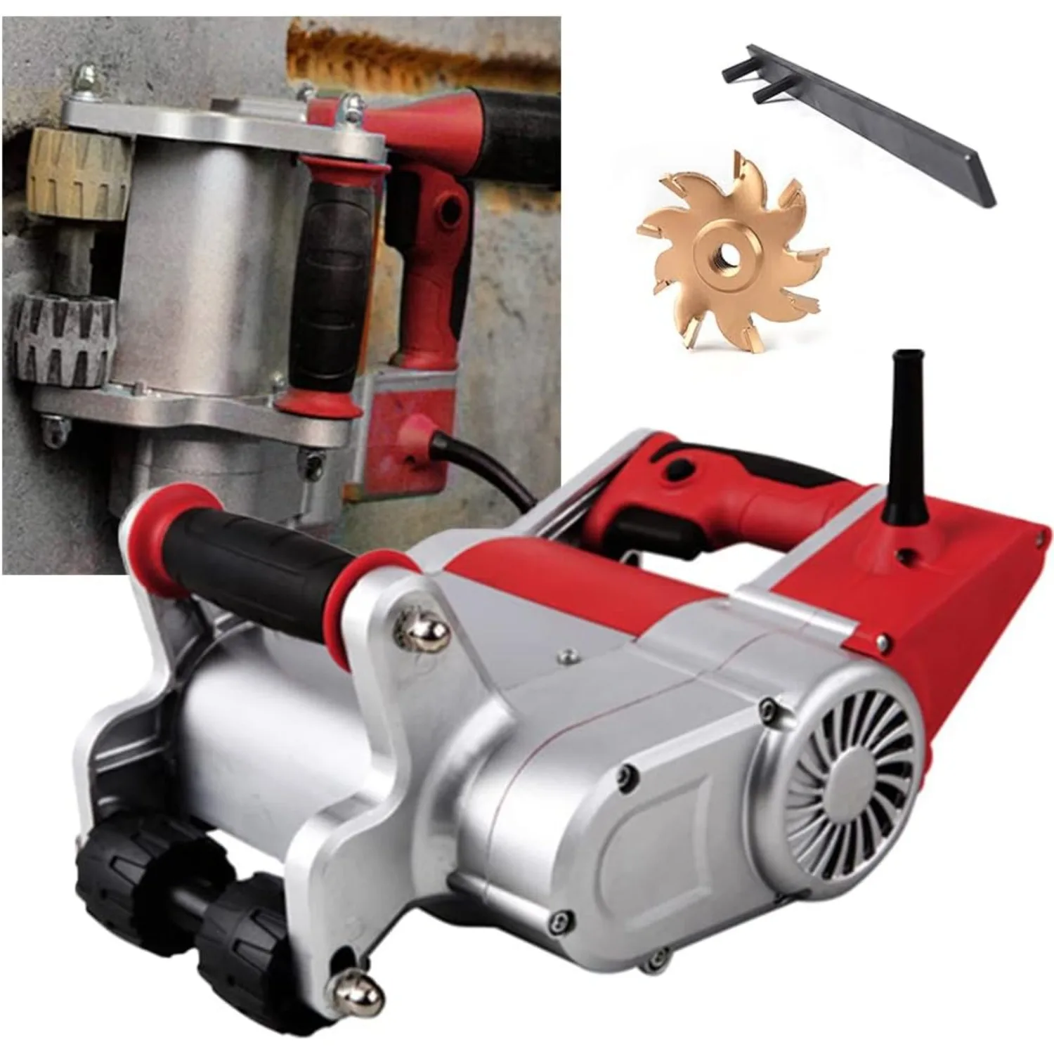 

Wall Groove Cutting Machine 110V Electric Wall Slotting Machine Electric Wall Chaser for Brick Granite Marble Concrete Dust