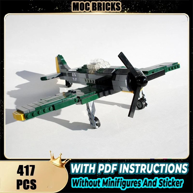

Строительные блоки Moc Focke-Wulf FW-190a3 Технология Модульные кирпичи Модель Подарки Рождественские игрушки Наборы для самостоятельного сборки