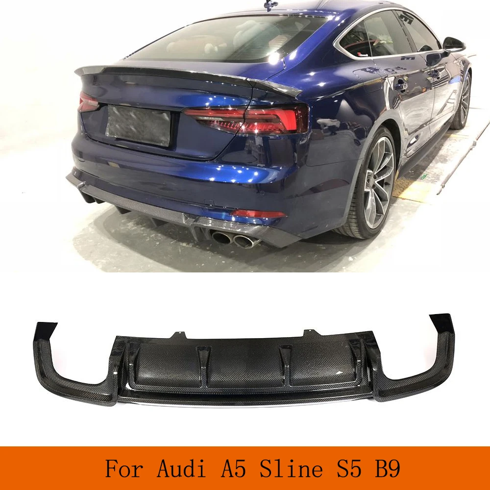 

For Audi A5 Sline S5 B9 Sport 2017 - 2019 2-Door 4-Door Rear Bumper Lip Diffuser Car Spoiler Splitters Carbon Fiber / FRP