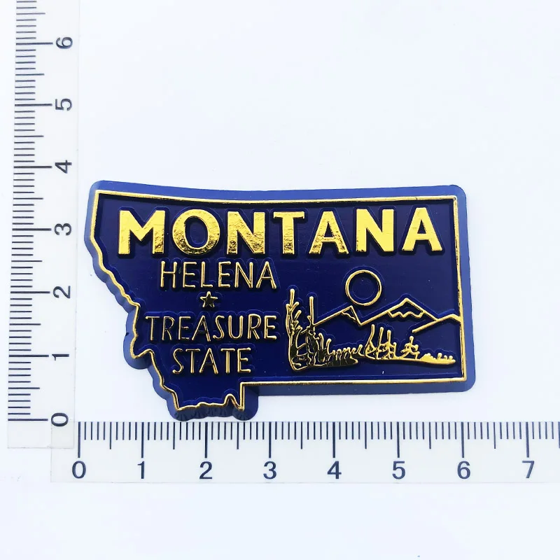 Montana  Fridge Magnets Travel 3D Memorial Magnetic Refrigerator