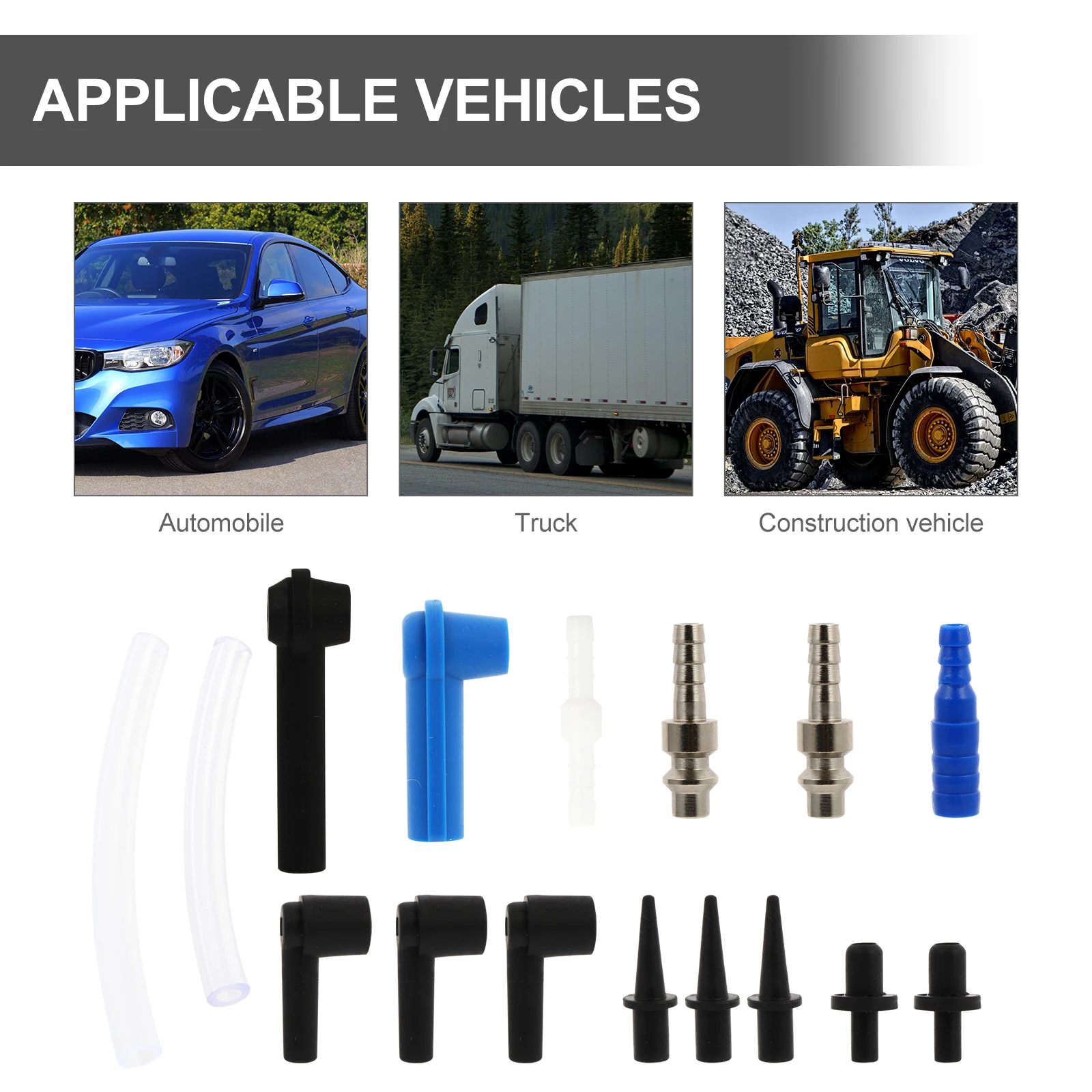

16pcs Brake Fluid Connectors Manual Exchange Tool Car Motorcycle Bleeder Oil Air Suitable For Cars Trucks