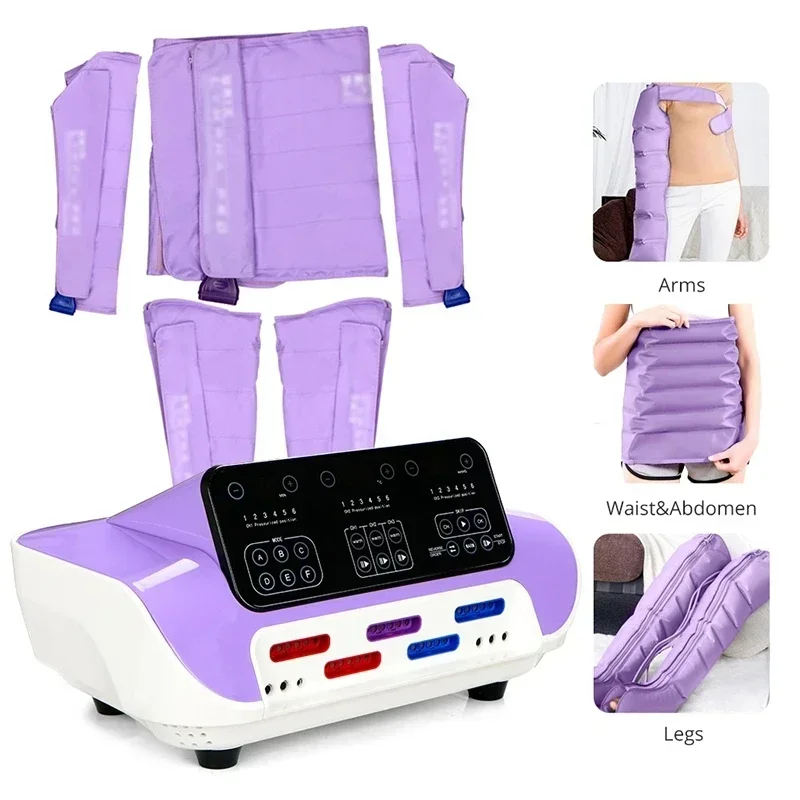 Air Compression Whole Body Massager Leg Waist Air Wave Pressure Lymphatic Drainage Vacuum Pressotherapy Muscle Body Sliming Set