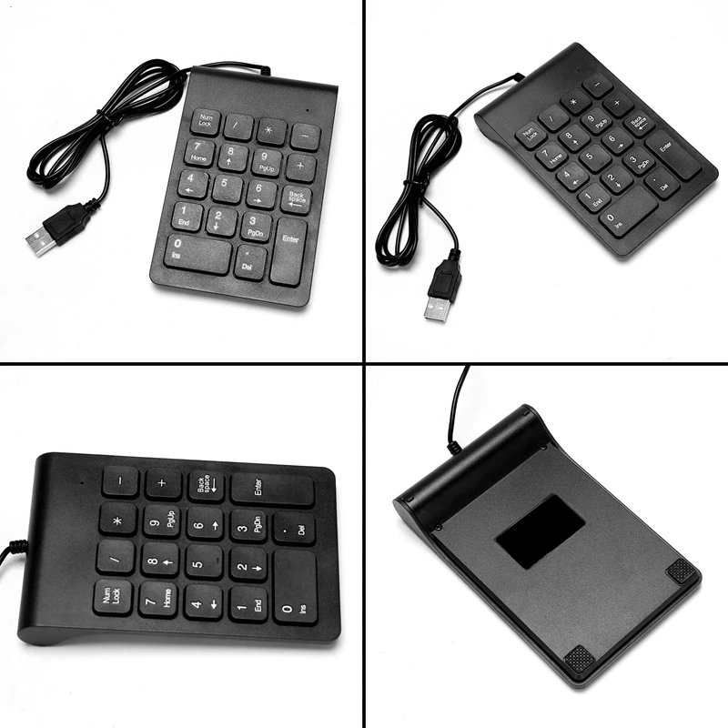 Mini USB Wired Numeric Keypad Numpad 18 Keys Digital Keyboard For Accounting Teller Laptop Windows Android Notebook Tablets PC