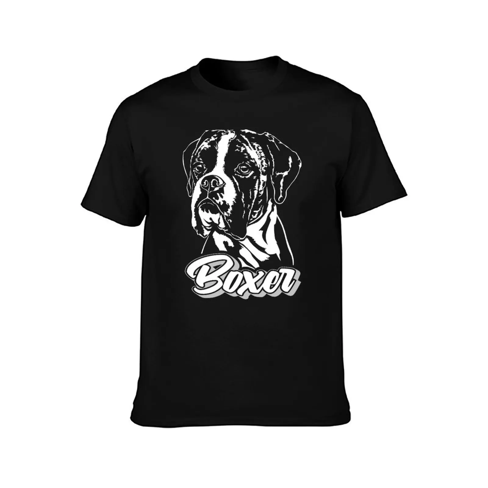 Funny boxer dog canine portrait T-Shirt anime t shirts plus size tops mens graphic t-shirts anime