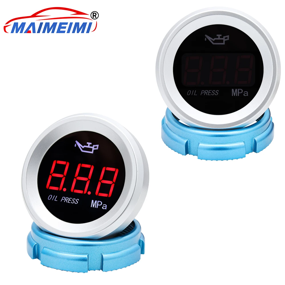 

52MM Oil Pressure Gauge For Car Boat Marine Meter LED Display Electronic LED Oil Press Gauge for Marine Boat Car Truck