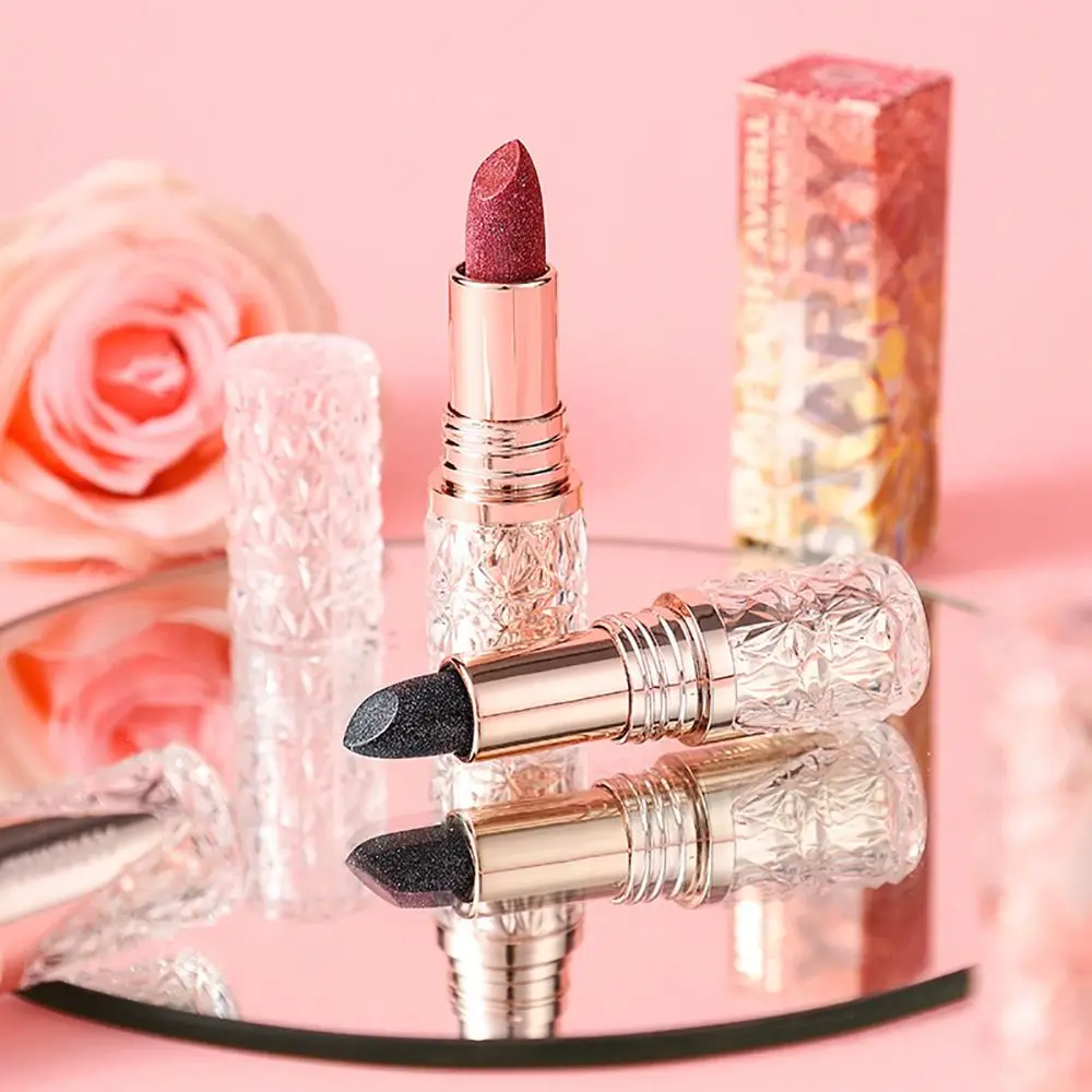 1Pcs 10 Colors Glitter Lipstick Long-Lasting Quicksand Gold Lips Makeup Moisturizing Silky Waterproof Pearlescent Lip Tint