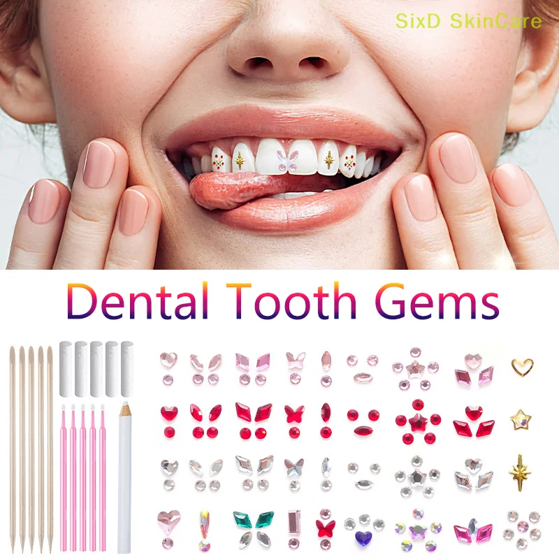 

1Set Dental Tooth Gems Crystal Diamond Ornament Diy Tools Various Shapes Color Teeth Jewelry Denture Acrylic