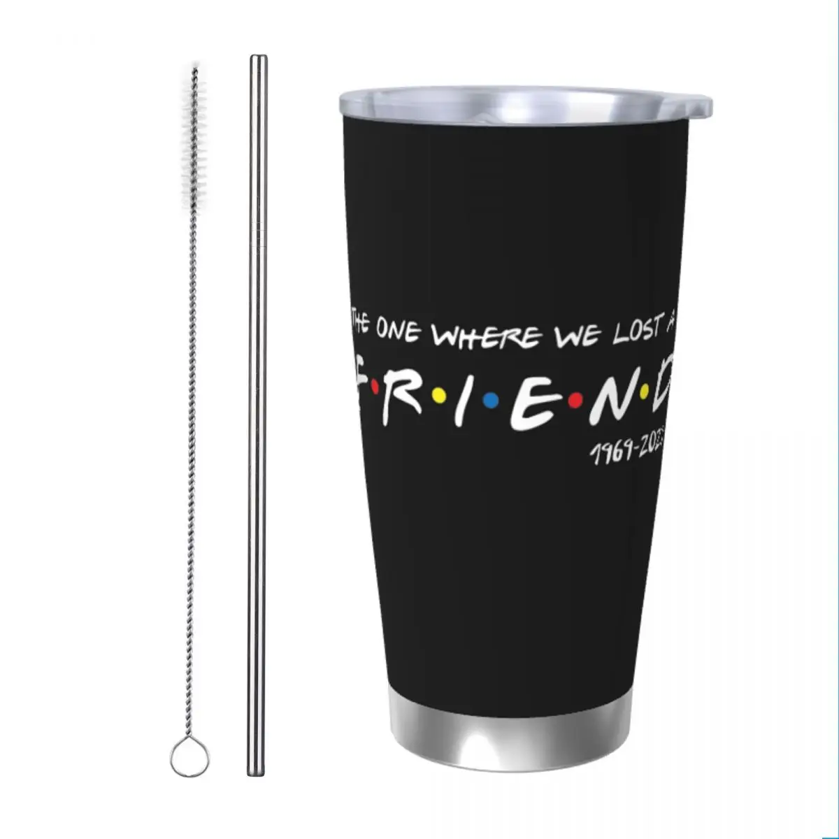 RIP Chandler Bing Matthew Perry Tumbler Vacuum Insulated Thermal Cup Vacuum Flask School Mug Water Bottle, 20oz