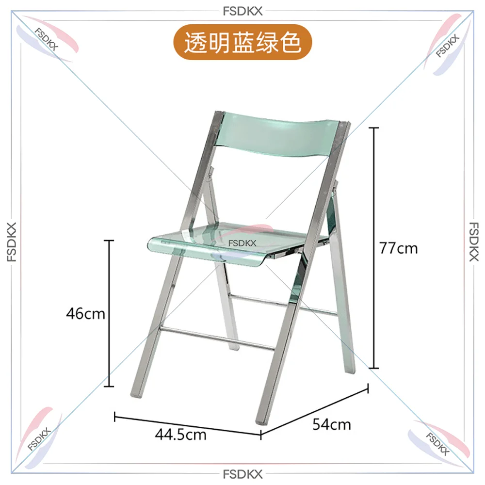 Luxury event rental clear acrylic seat folding stainless steel wedding chair