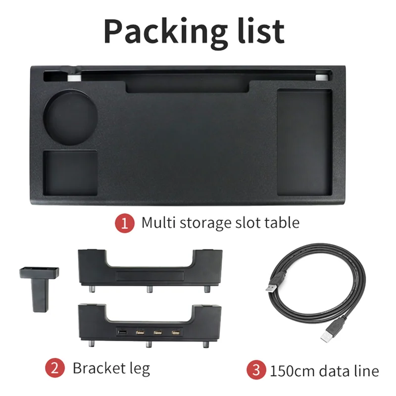 

Exquisite Workmanshipp-Computer Monitor Stand Display Heightening Bracket Monitor Riser Stand With 3Pcs USB Port Desktop Organiz