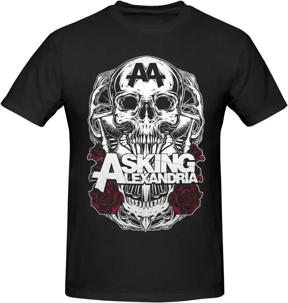 Asking Band Alexandria Men's Crew Neck Short Sve Tops Trend Versatile T-Shirt Anime Graphic T-shirts for Men Clothing Women Tees