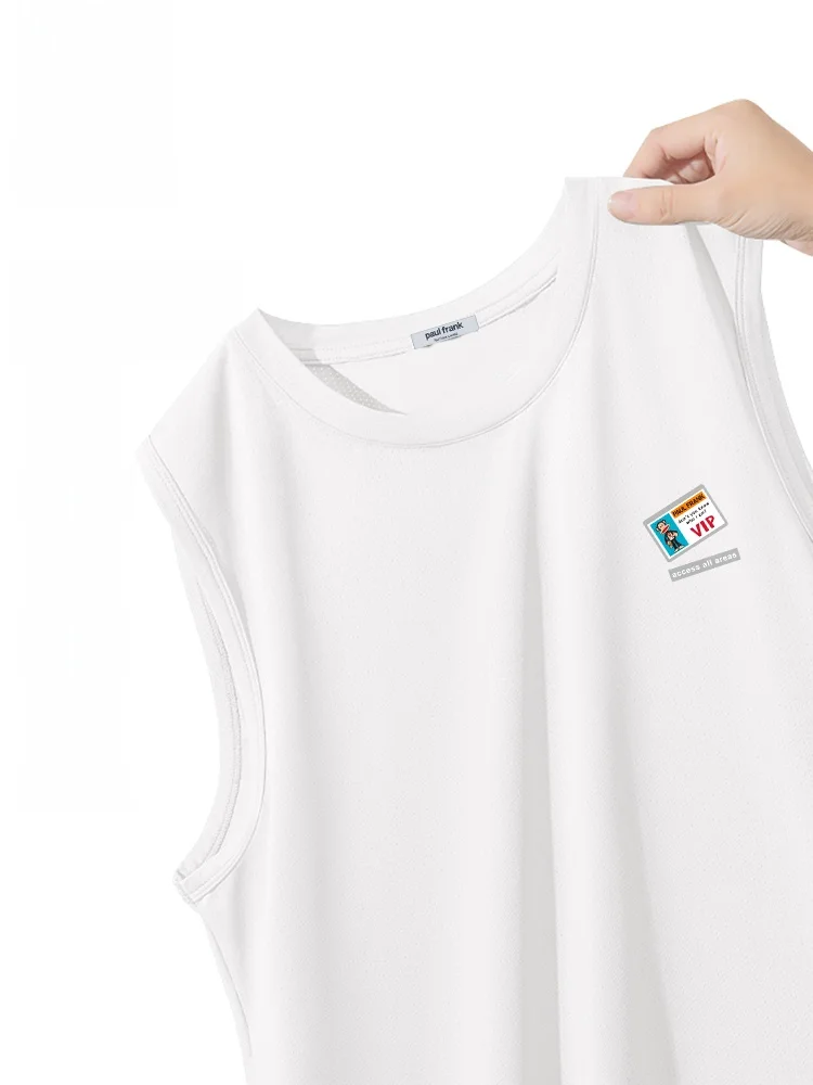 

Мужская летняя новинка: дышащая майка из ледяного шелка без рукавов, прочная, молодежная, модная, влагоотводящая, с круглым вырезом