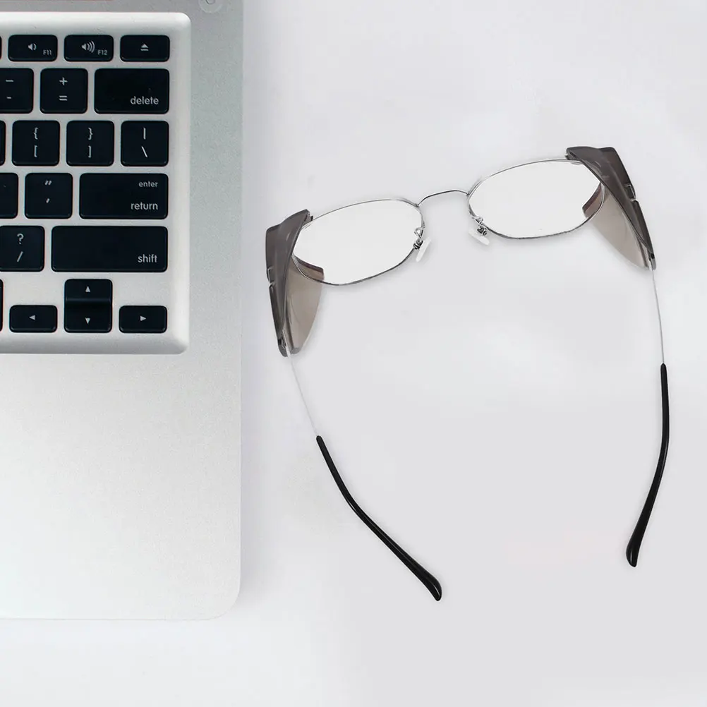 

3 Pairs Small Single Hole Glasses Protective Wing Accessories Eyeglasses Side Shields TPU Safety Protection Lightweight Easy