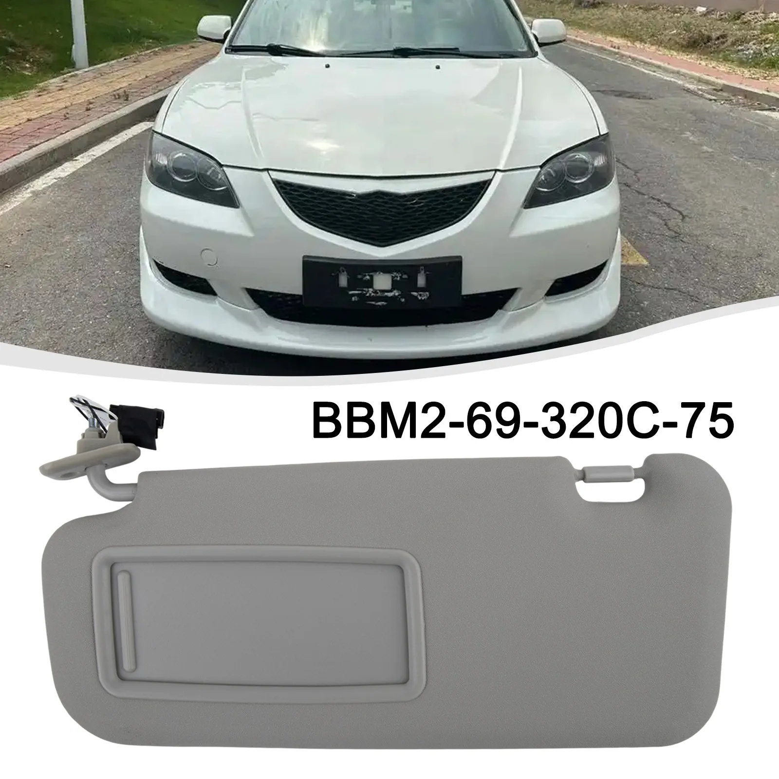 

Солнцезащитные козырьки для водителя и пассажира Mazda 3 2010-2013 годов выпуска, OEM-детали BBM369320C75, BBM269320C75, совместимые запчасти