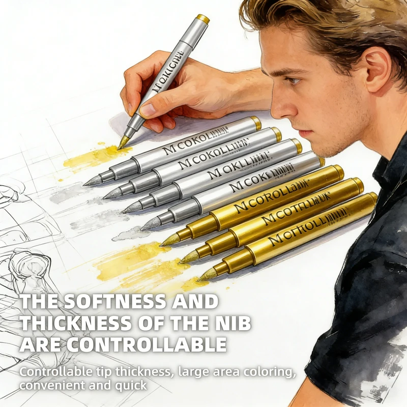 4/6Pcs Gold Silver …