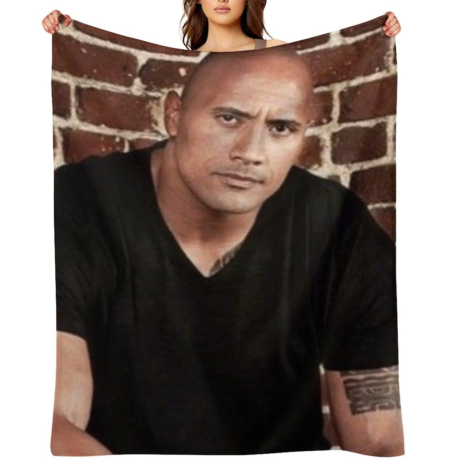 

dwayne johnson Throw Blanket warm for winter Beach Soft Plaid Moving Blankets