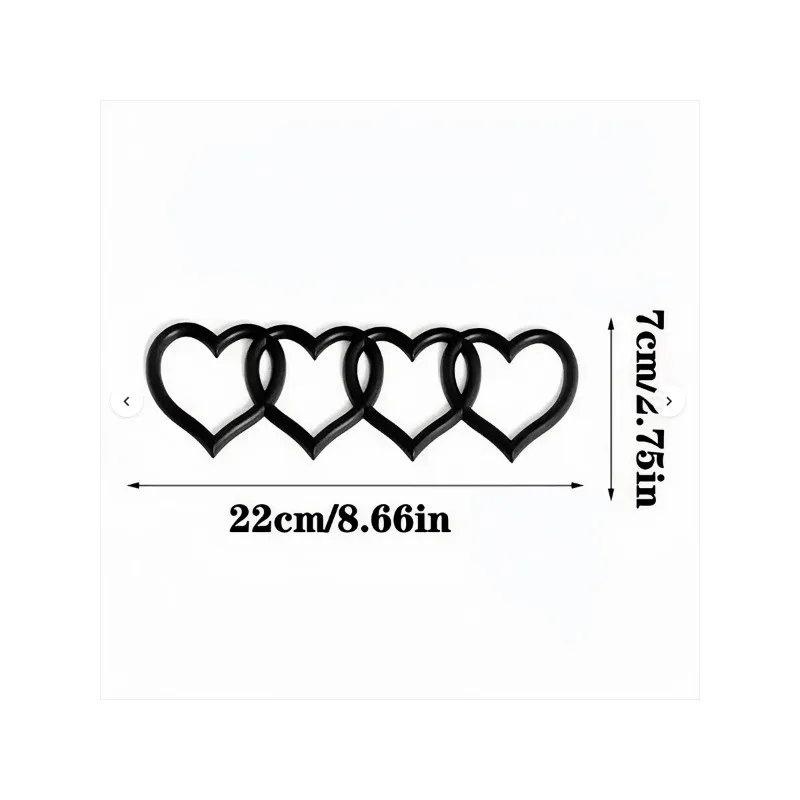 Audi logo modified Love four ring tail logo Caring type logo A3A4A6LQ5 decorative rear logo Tiktok