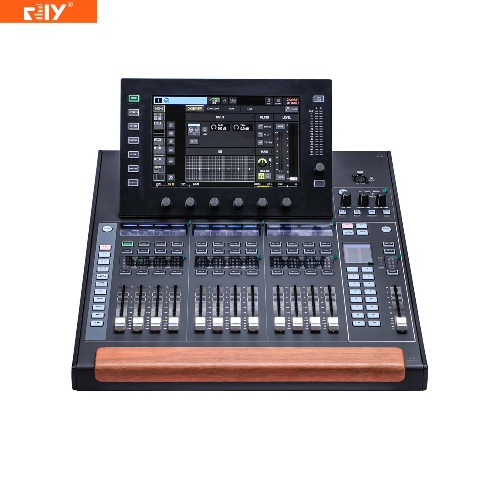 48 Channel Digital Mixer with Touch Screen Stage Sound  Console for Live Show and Indoor Music Equipment
