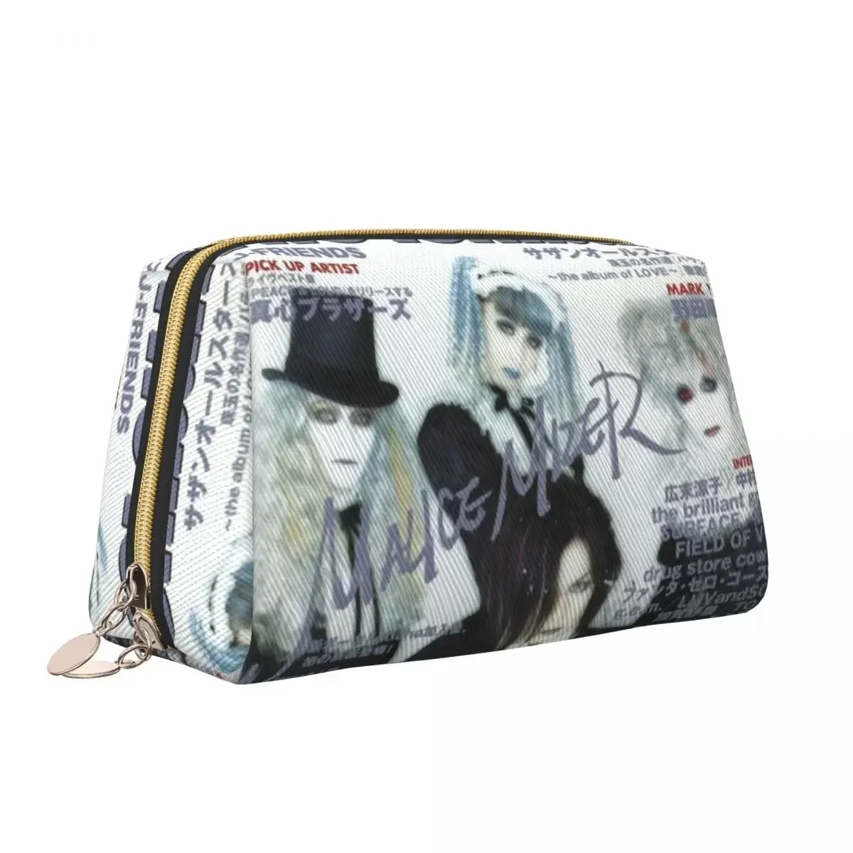 Malice Mizer Visual Kei Japanese Rock Band Gothic Travel Cosmetic Bag Toiletry Makeup Organizer Ladies Beauty Storage Dopp Kit