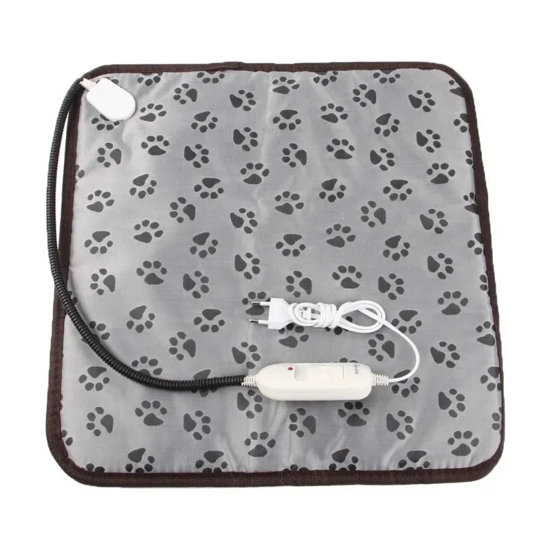 Adjustable Heating Pad Blanket Dog Cat Puppy Mat Bed Pet Electric Warmer Pad Power-off Protection Waterproof Bite-resistant Wire