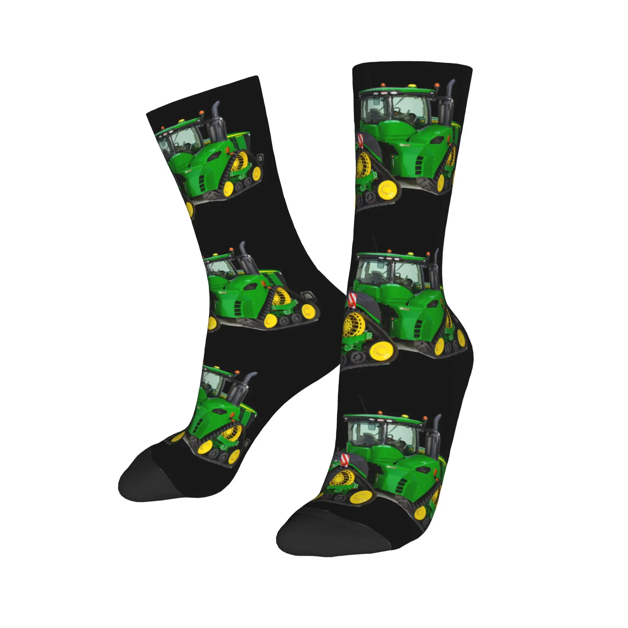 

Custom Fashion Tractor Socks Men Women Warm 3D Printed Basketball Sports Socks