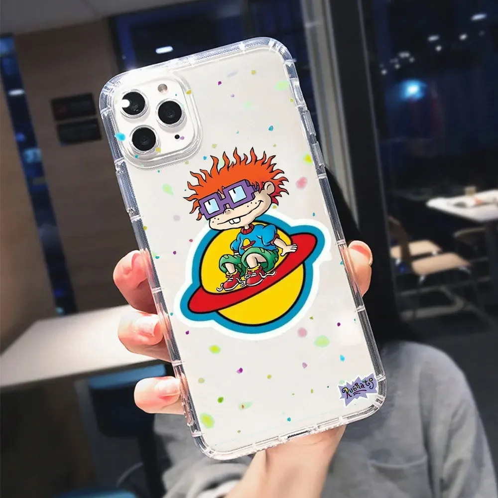 Cartoon Funny R-Rugrats Phone Case for IPhone 15 14 13 12Mini 11 Pro Max X XR XS MAX 7 8Plus SE2 Soft Silicone Transparent Cover