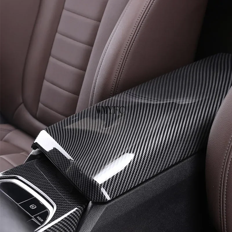 For BMW 3 Series G20 G28 2020 2021 ABS/Carbon Car Console Armrest Box Decoration Panel Cover Trim Interior  Accessories