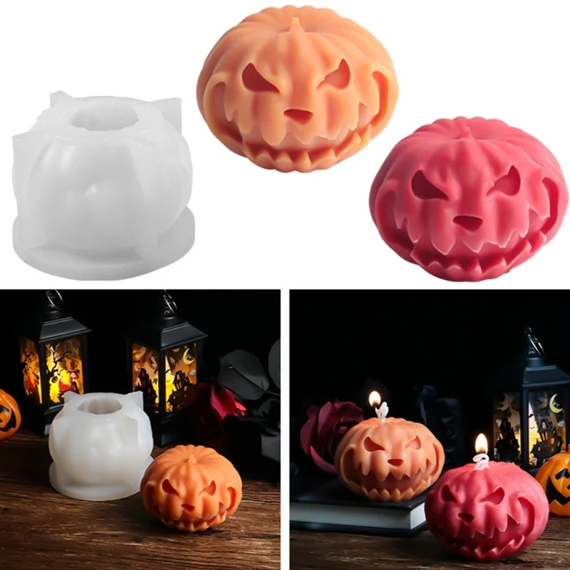 

Multipurpose Halloween Pumpkin Head Stylish Sturdy Silicone Mold Accessory for Unique Festive Home Decoration