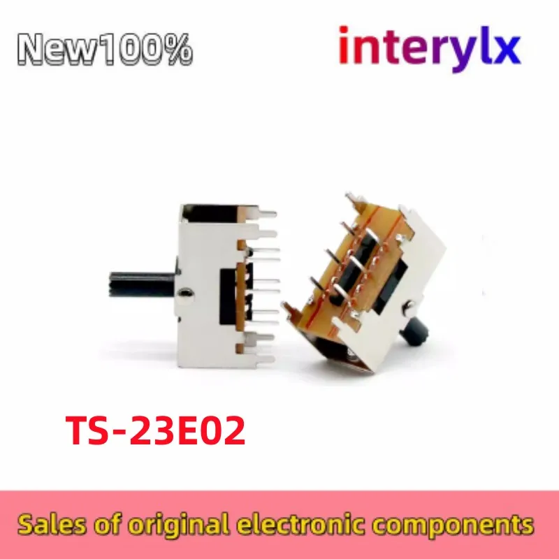2-10Pcs/Lot original toggle switch TS-23E02 TS23E02 AT10 dual reset four fixed foot lever switch old-fashioned radio switch